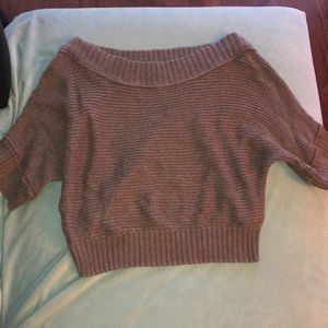 Off the shoulder pullover sweater